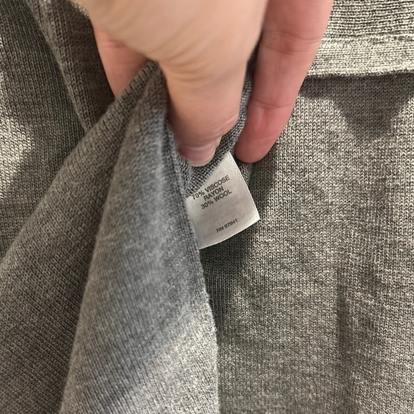 J. Jill Charcoal Long Sleeve Wool Blend Sweater - Picture 4 of 4